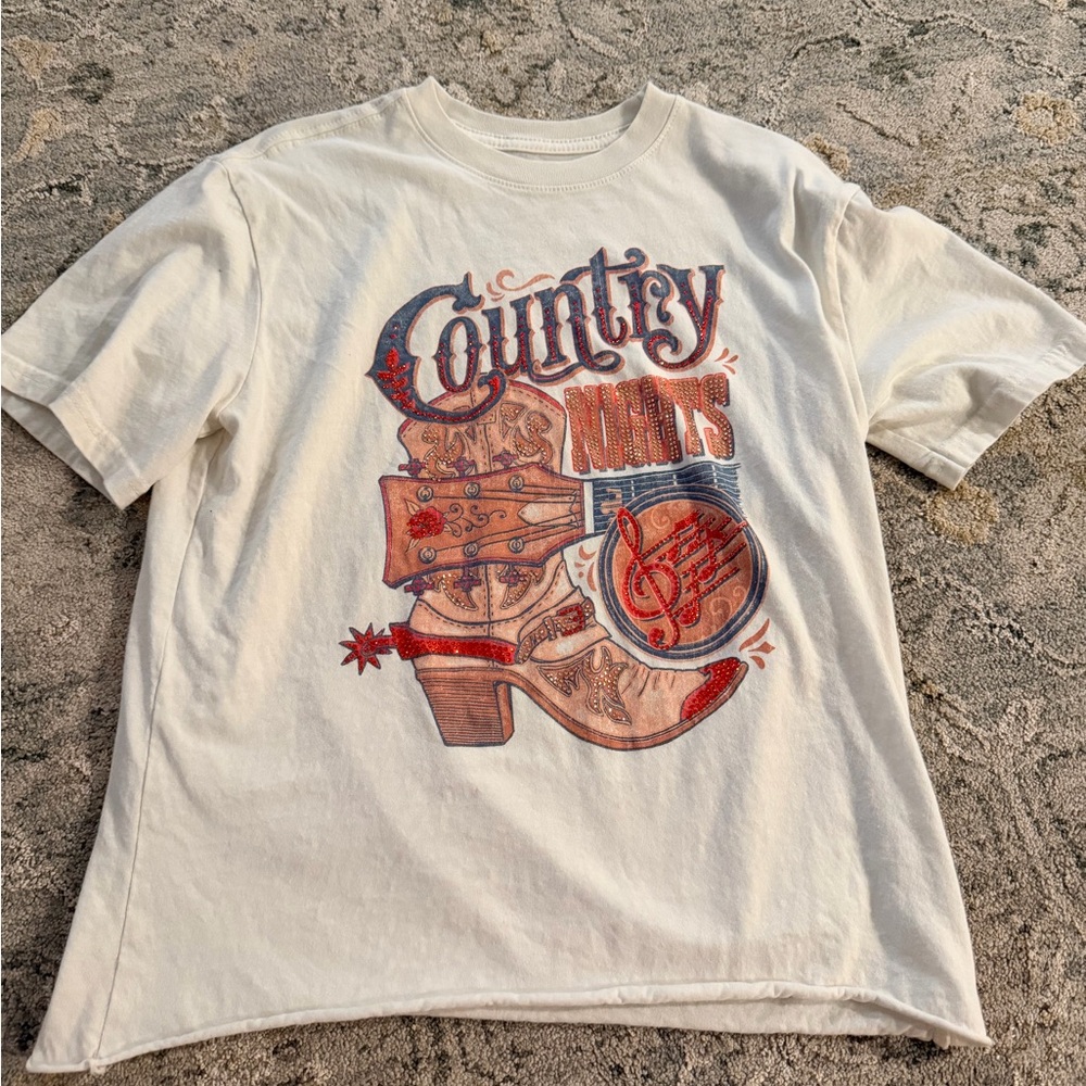 Buckle Kids White Country Graphic Tee